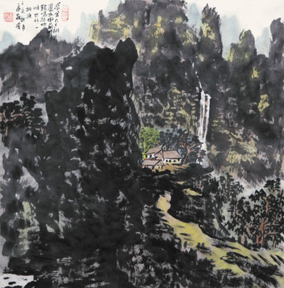 ɽˮҴ֮һ߾滭֮еӱ