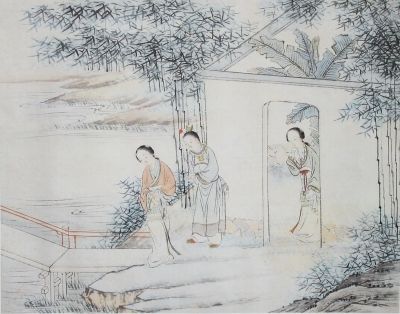 清末扬州画家汪圻:创《红楼梦》彩色情节画