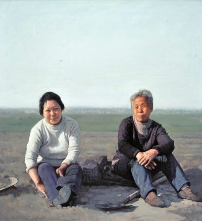 温暖的乡情记忆的风景——当代著名画家丁昆作品欣赏